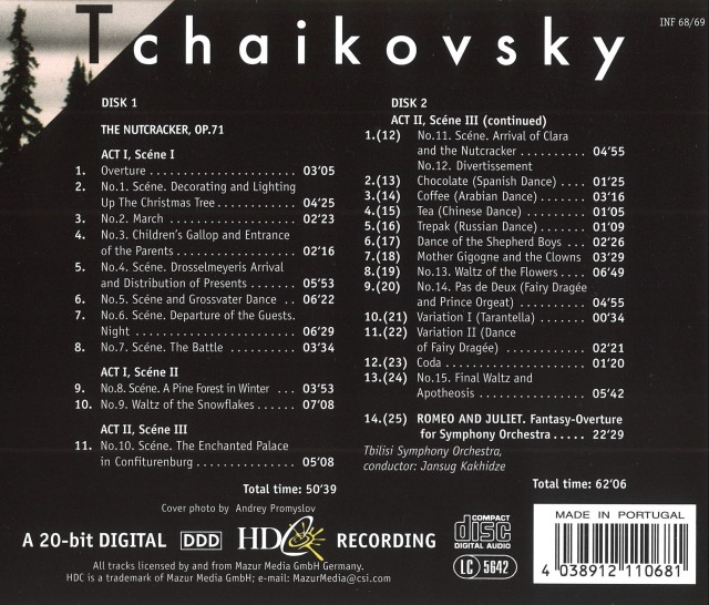 Tchaikovsky （INF1068/69) | バレエショップ フェアリー